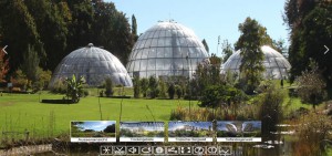 Sonnensegel für Glasbeschattung im botanischen Garten Zürich (Schweiz)
