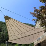 Ein 50m2 rollbares Sonnensegel