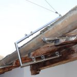 Segelbefestigung an Dachuntersicht