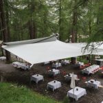 Gastgarten im Lärchenwald